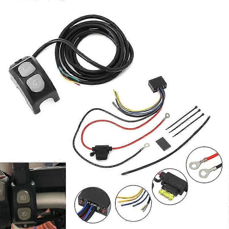 Motorrad-nebelscheinwerferschalter Mit Smart-relais Für Bmw R1200gs, R 1200 Gs, R1250gs, F850gs Und F750gs – Graues Relais-set