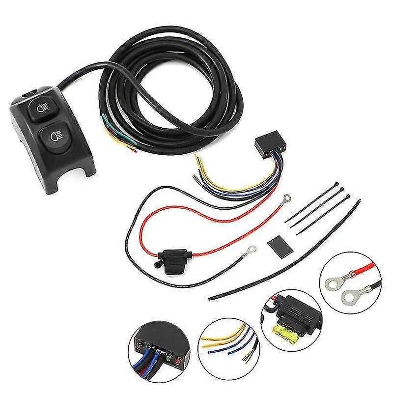 Motorrad-nebelscheinwerferschalter Mit Smart-relais Für Bmw R1200gs, R 1200 Gs, R1250gs, F850gs, F750gs – Schwarzes Relais-set