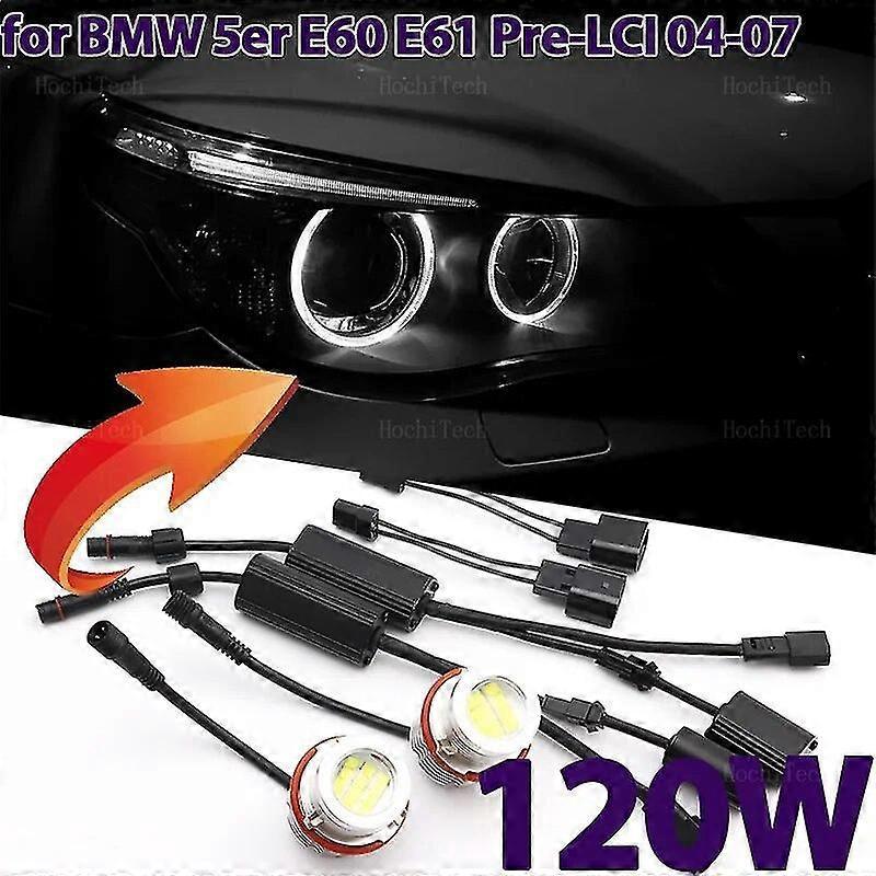 Led-angel-eye-ringlicht (6000 K) Für Bmw 5er E60 E61 (vor Facelift) 520i, 523i, 525i, 528i, 530i, 535i, 540i, 545i, 550 (04-07) – 1 Stück, Weiß