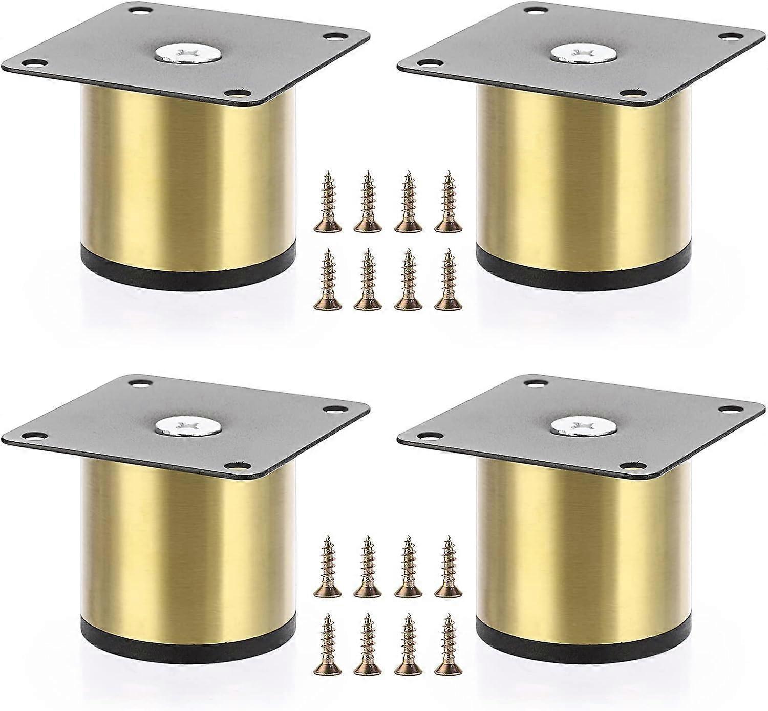 Verstellbare Schrankfüße, 4 Stück, 120 Cm, Goldfarben, Aus Aluminiumlegierung, Ideal Als Ersatzbeine Für Sofas, Schränke, Tv-möbel Und Ottomane (5 Cm, Goldfarben).