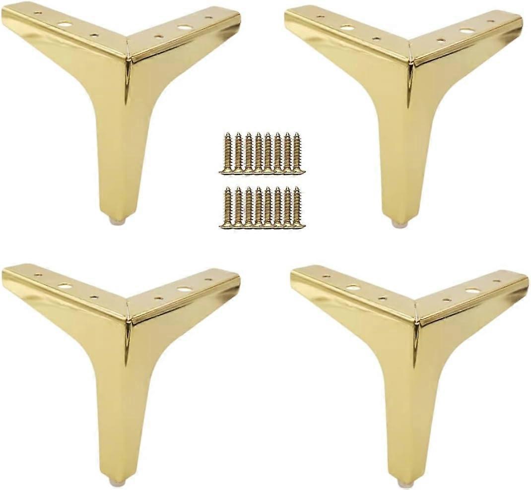 Verstellbare Schrankfüße 17 Cm (6,7 Zoll) Metallmöbelfüße, Moderne Möbel, Dreieckige Möbelfüße, Für Schränke, Kommoden, Tische, Sofas, Couches – Golden 17 Cm (6,7 Zoll)
