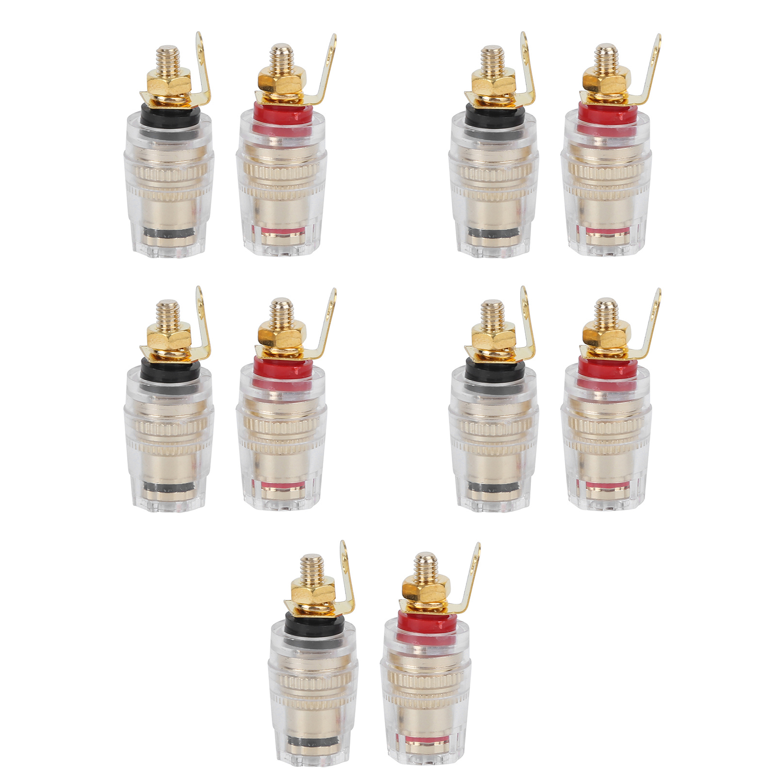 10 Vergoldete Lautsprecheranschlüsse Für Audioverstärker, Vergoldete Bananenstecker