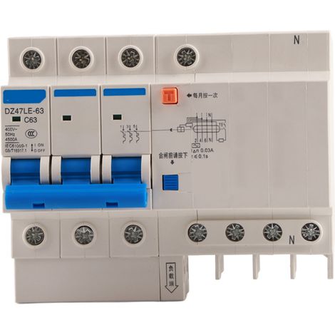 3p 63a 30ma 230v Fehlerstromschutzschalter Dz47le-63 - Schutz Gegen Ableitströme