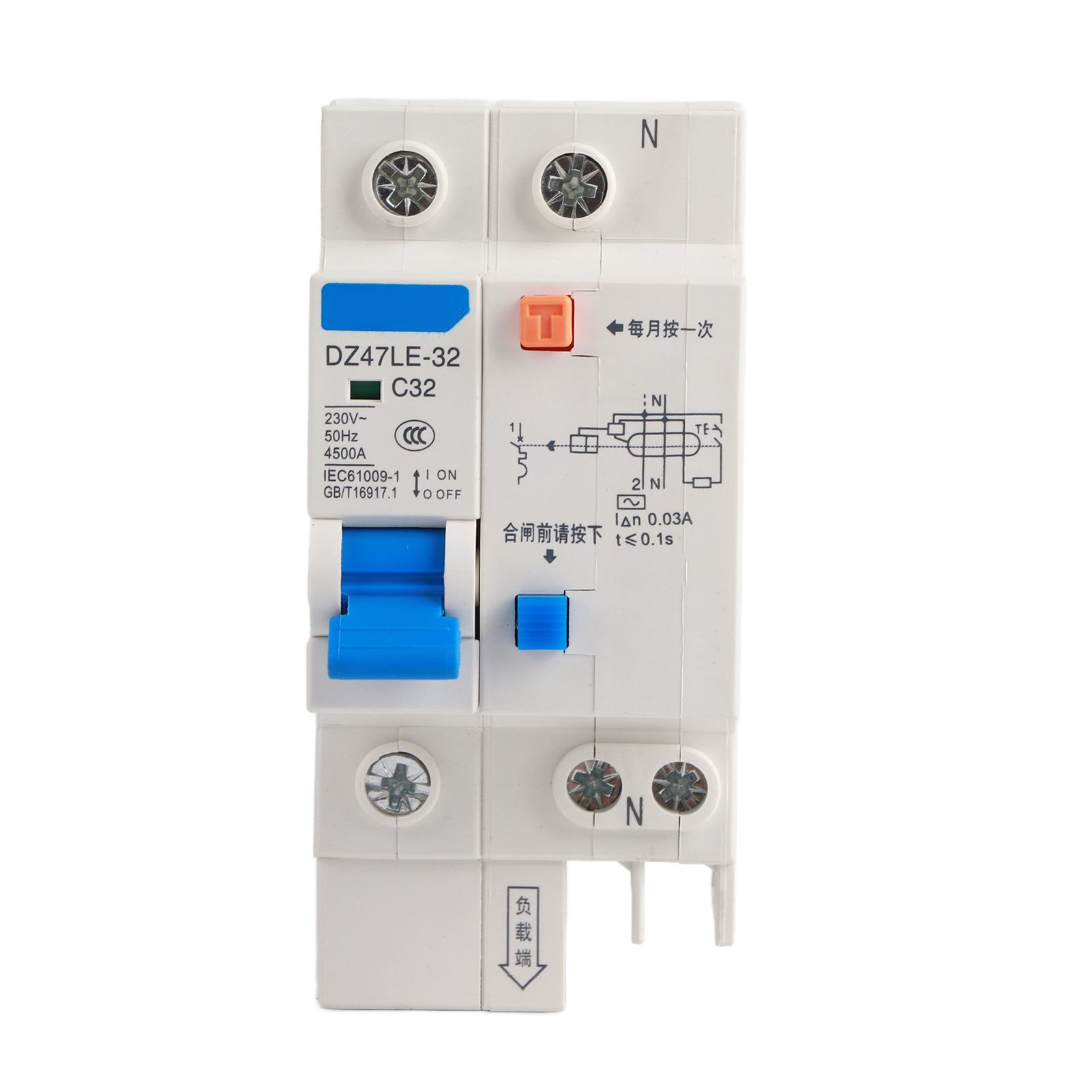 Dz47le-32 1p 30ma 230v Leitungsschutzschalter - Fehlerstromschutzschalter C32
