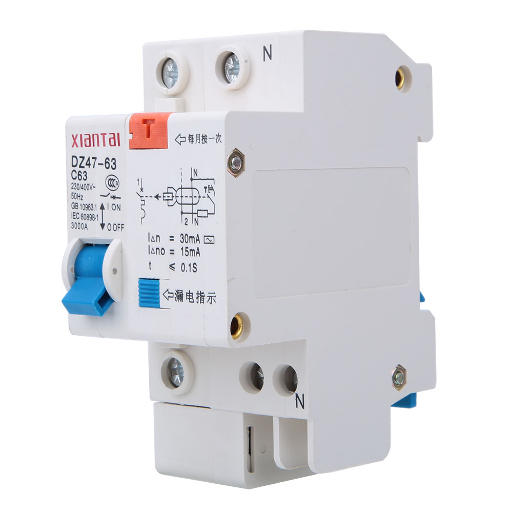 Fehlerstromschutzschalter 1p 60a Typ C Dz47le 4ka 230v-400v 50hz