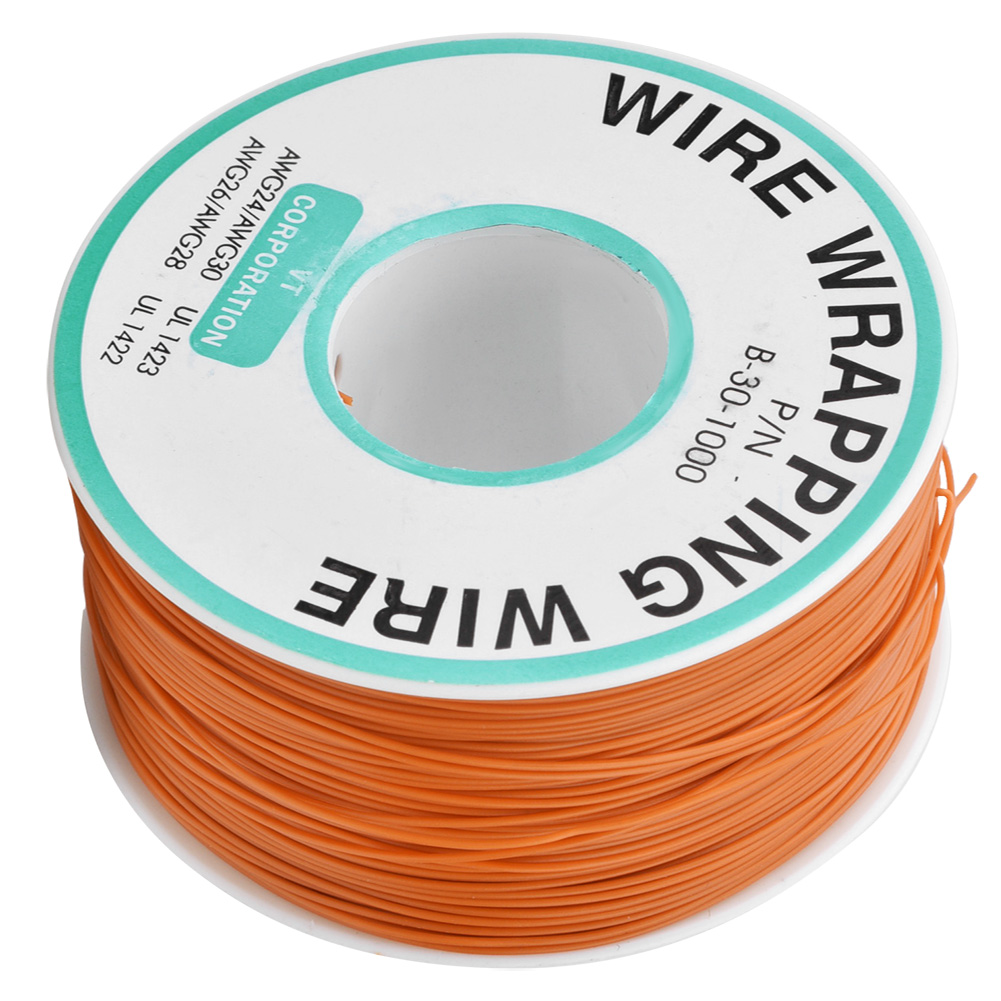 30awg Reparaturdraht Für Elektronische Schaltungen, Niedriger Widerstand, 300 Meter, Orange