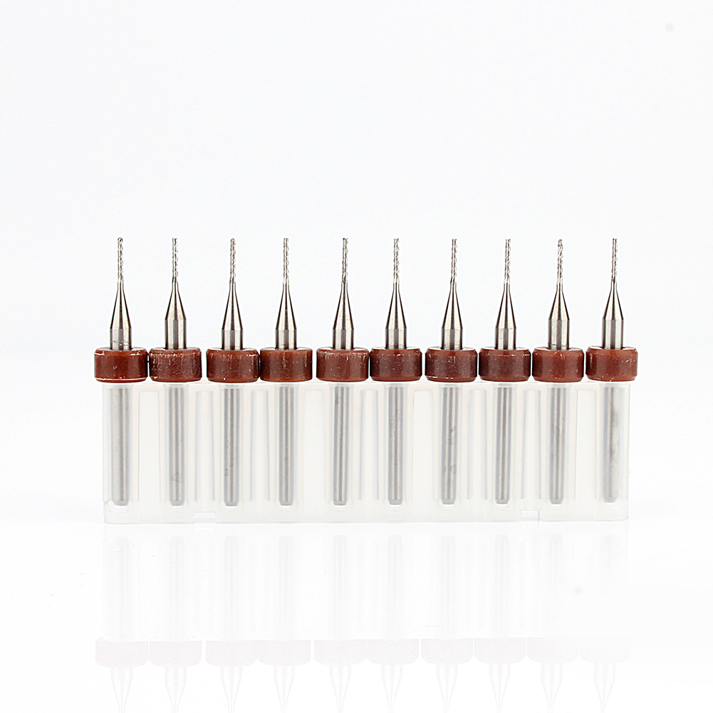10 Hartmetall-schaftfräser (0,8 Mm) Für Cnc-gravur, Leiterplattenbearbeitung Und Präzisionsschneiden