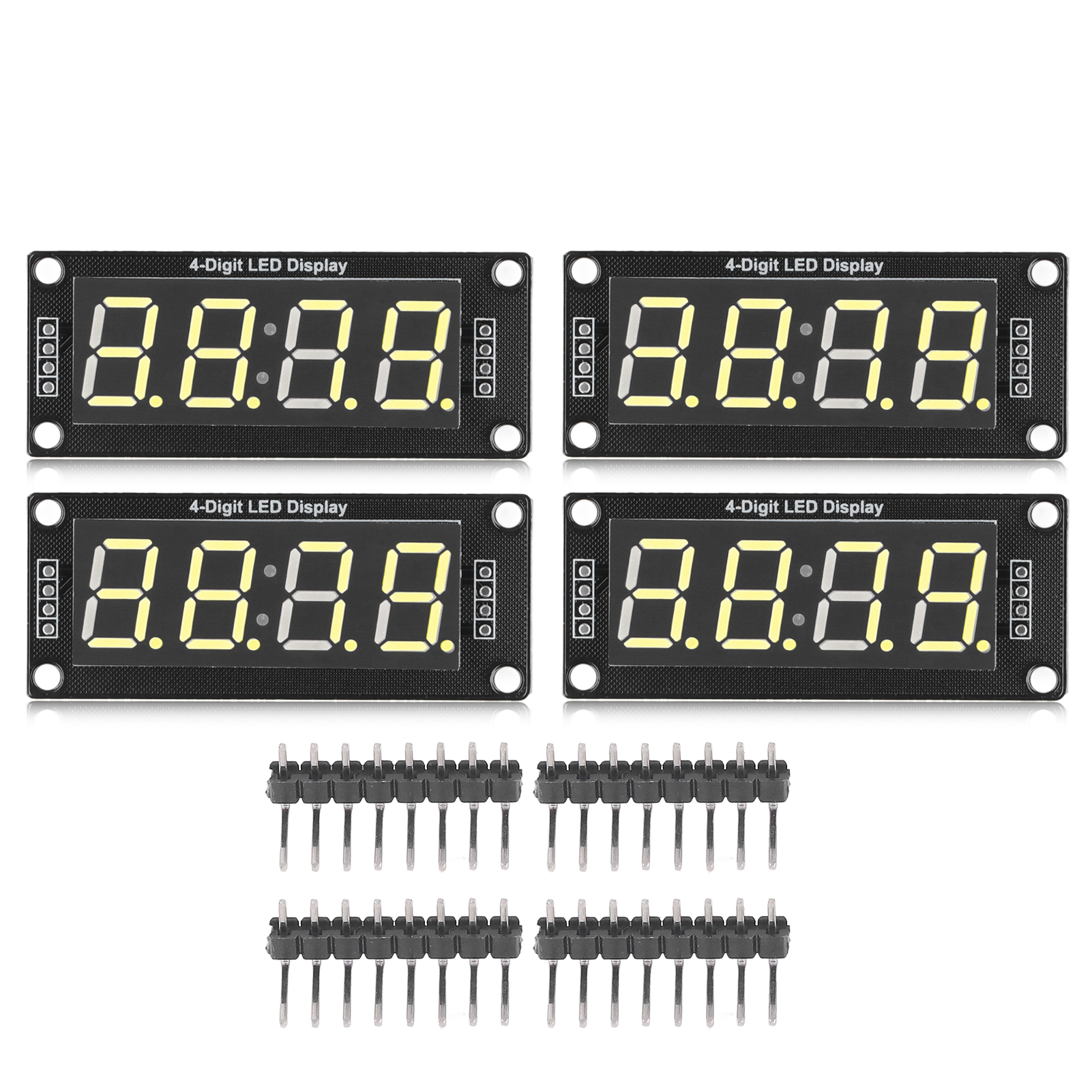 Tm1637 0,56" 7-segment Gelbe Led-anzeigemodule Für Diy-uhren - 4-stellige Digitalröhre