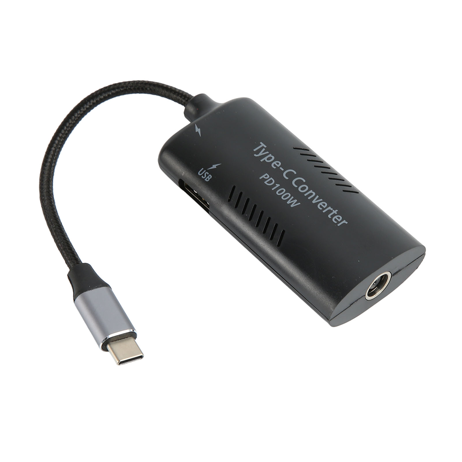 100-w-dc-zu-usb-c-pd3.0-konverter Für Laptops, Geflochtenes Nylon-netzteil Mit Dc7909-anschluss