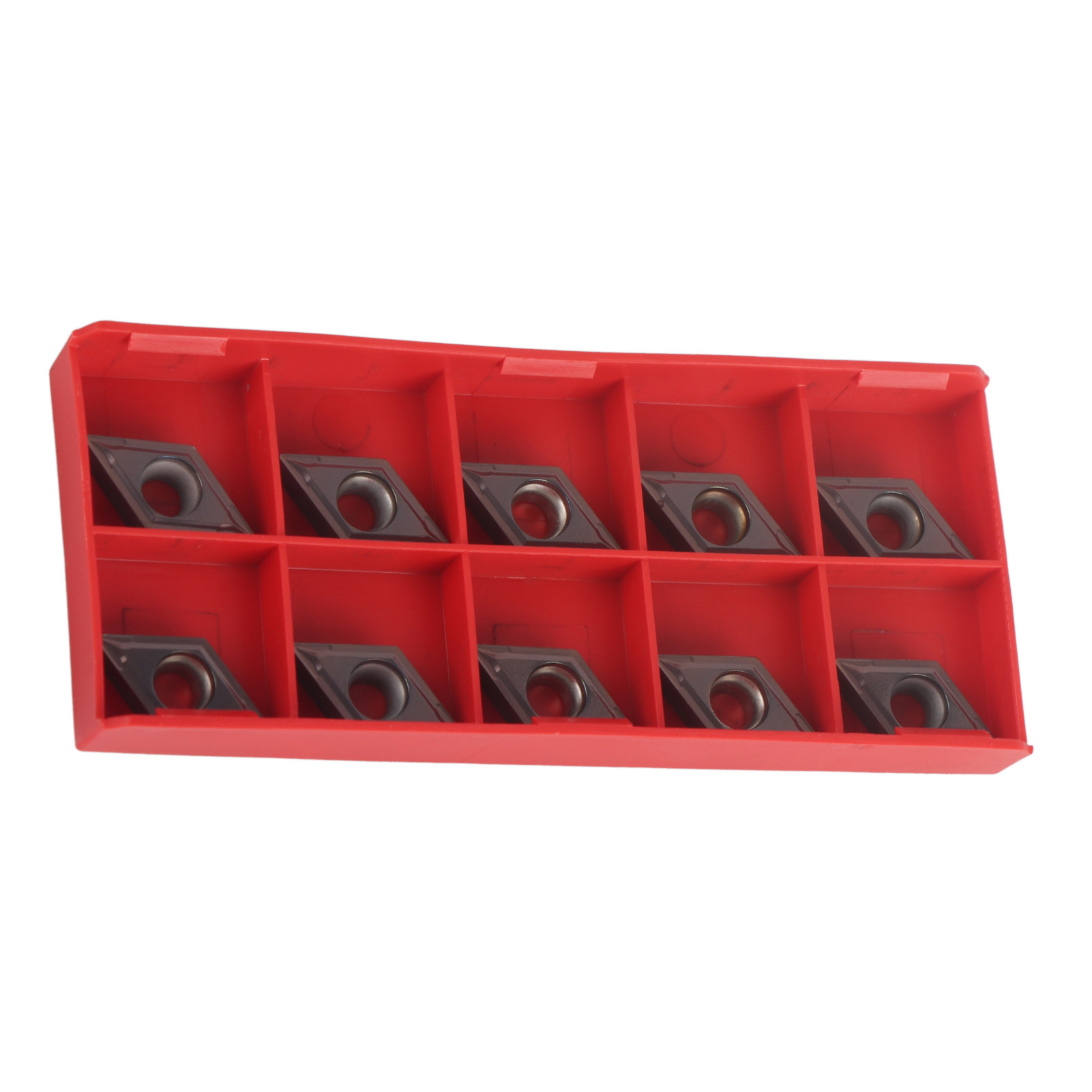 10 Hartmetall-wendeschneidplatten Für Dreh- Und Fräsmaschinen, Inklusive Aufbewahrungskoffer