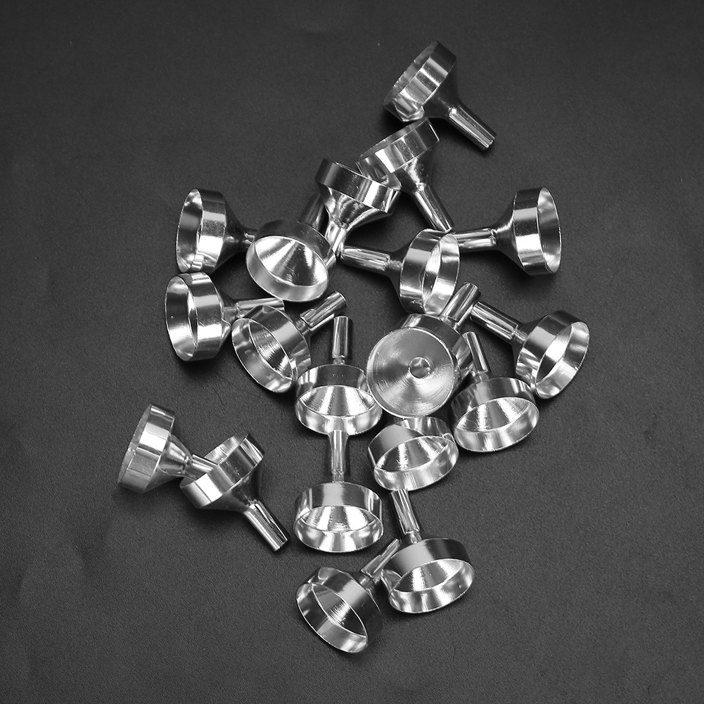 20 Mini-aluminiumtrichter Für Parfüm, Kosmetik Und Make-up, Tragbare Abfüllwerkzeuge