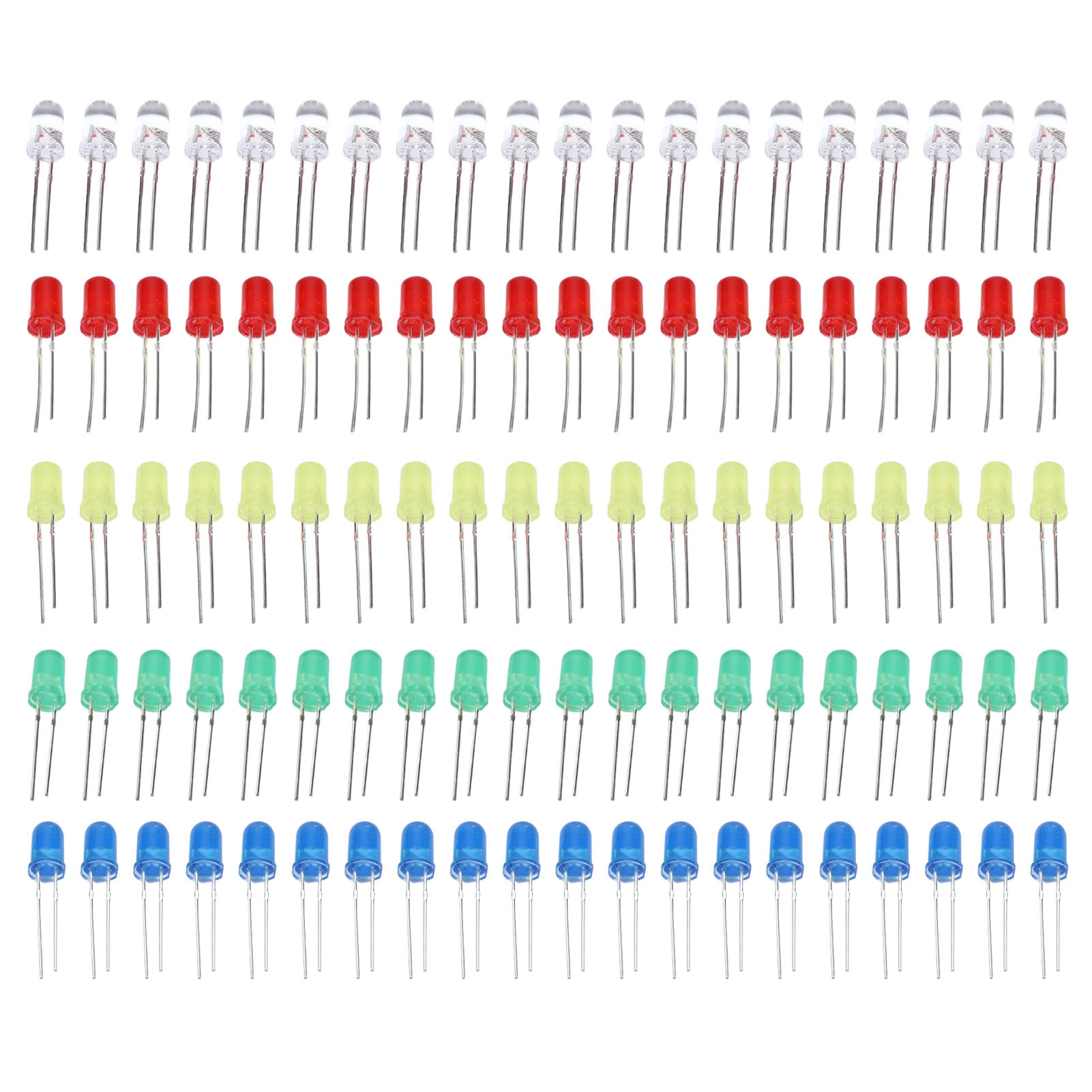 100 Hochleistungs-leds In Verschiedenen Farben (3 Mm/5 Mm) Für Elektronische Schaltungen Und Diy-projekte (3-mm-packung)