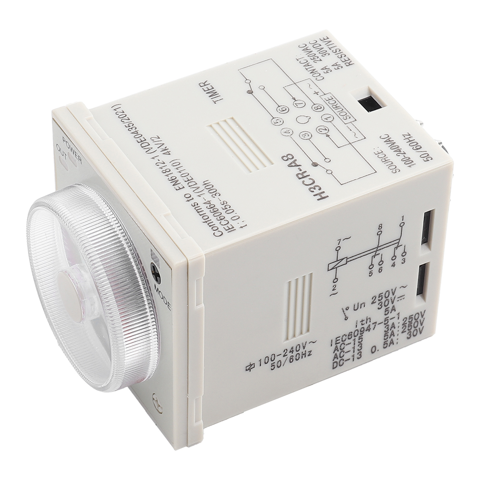 Digitaler Timer H3cra8, 1,2 Sekunden Bis 300 Stunden, Einstellung Per Knopfdruck, 8-poliger Ac-anschluss, 220 V