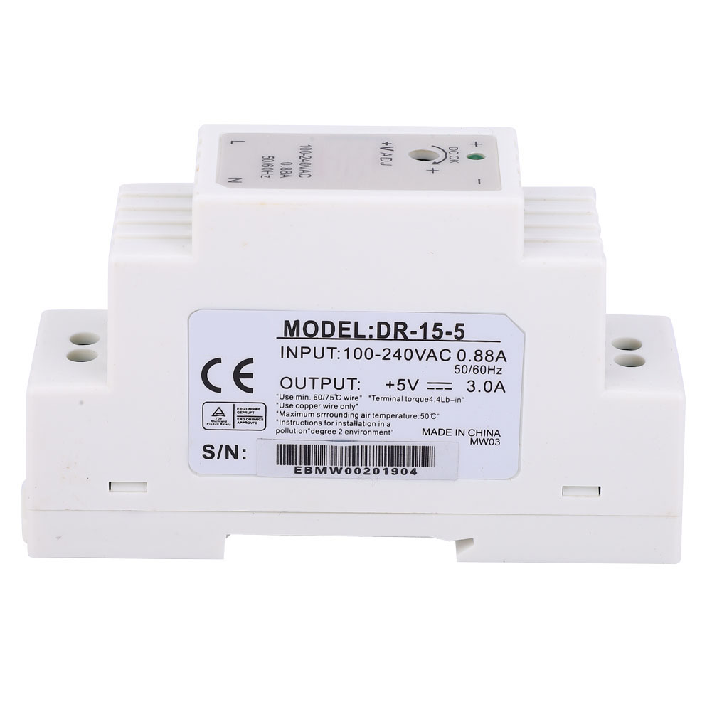 Einphasiges Din-schienen-netzteil 15 W, 5 V 3 A, Schaltnetzteil Dr-15-5