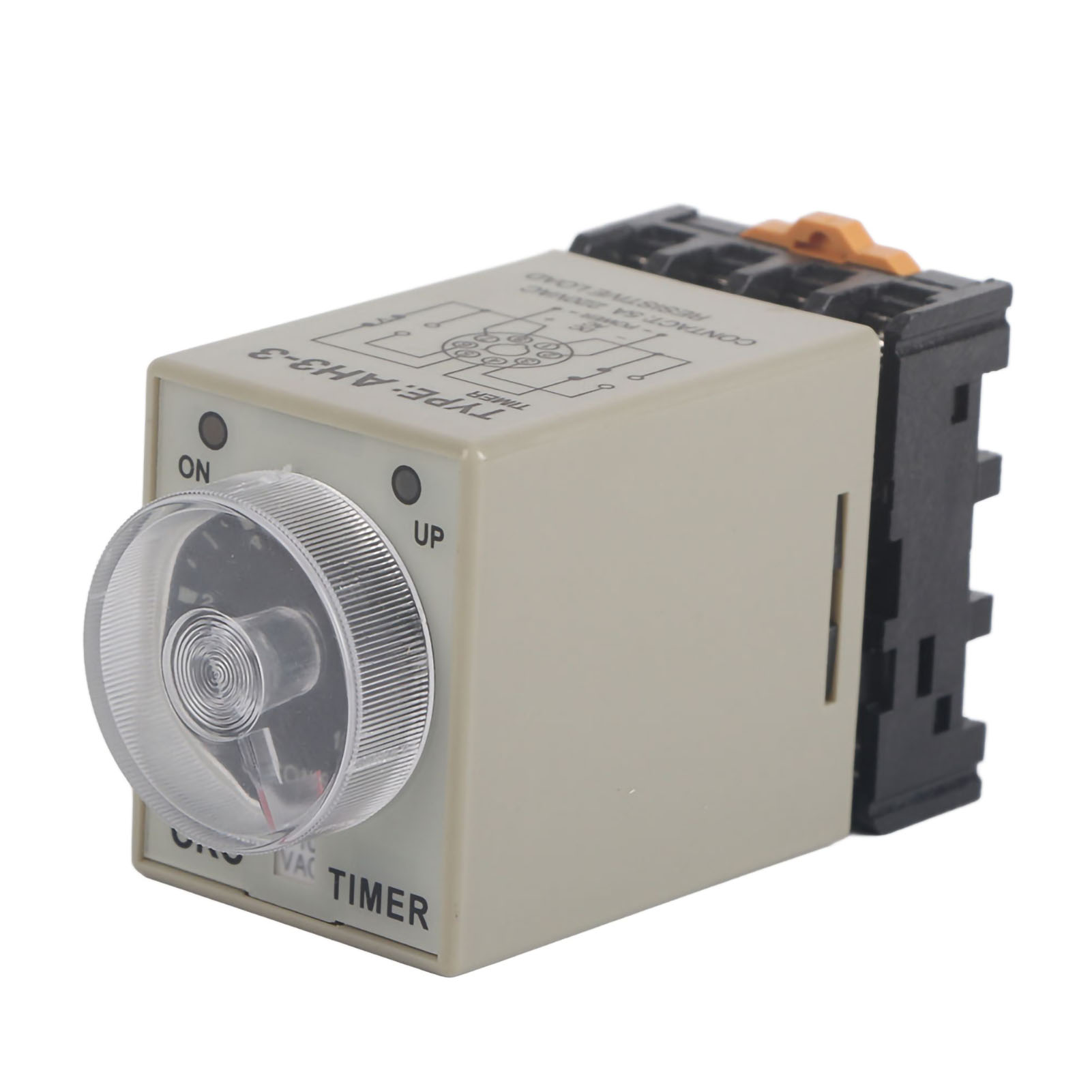 Einstellbarer 0-10s-druckknopf-timer Mit Halterung, 110v Ac Zeitverzögerungsrelais Für Lichtsteuerung