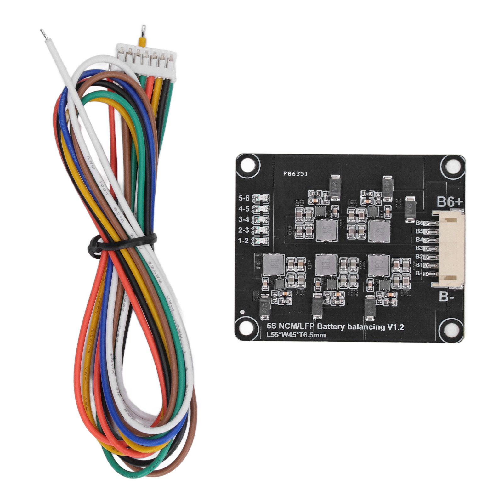 6s-balancerplatine Für Lithium-ionen-akkus Mit Led-anzeige Und Kabel, Aktiver 1,2-a-equalizer Mit Geringem Stromverbrauch