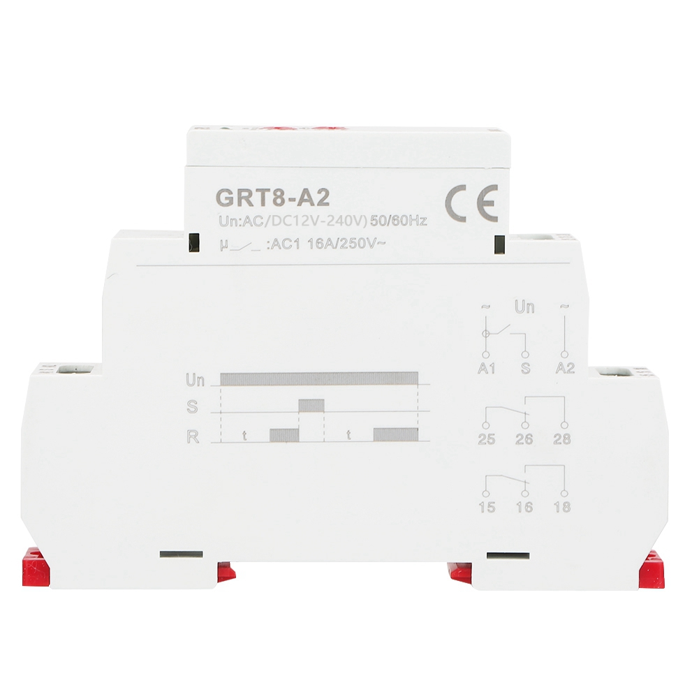 Grt8-a2 Din-schienen-zeitrelais, Automatische Zeitsteuerung 12–240 V Ac/dc