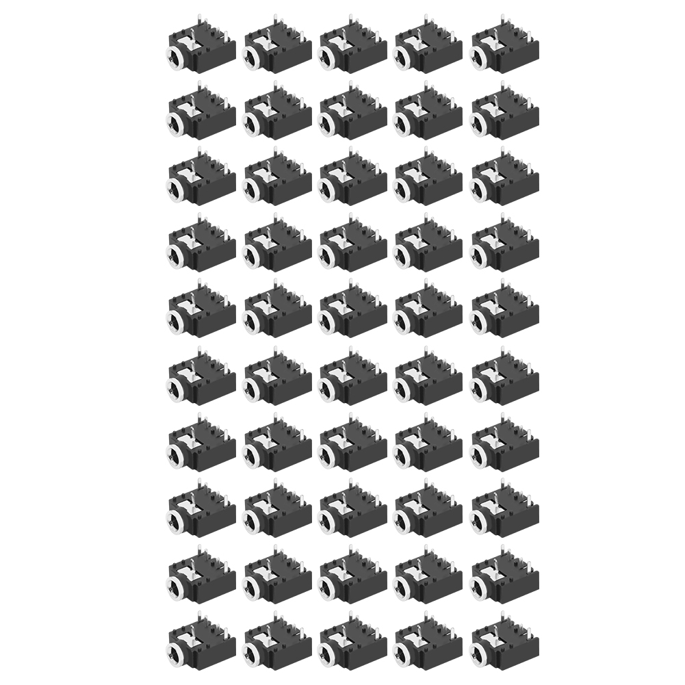 50 Stück Pj-307 5-poliger Audiostecker Für 3,5-mm-klinkenbuchse, Interner Stereo-kopfhöreradapter