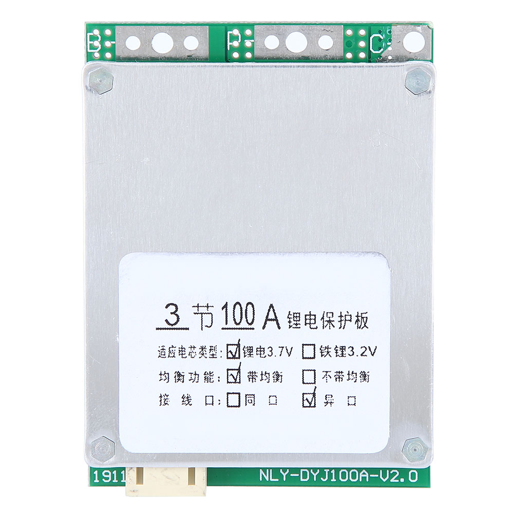3s 12v 100a Bms-schutzplatine Für Lifepo4-akkus Mit Balancier- Und Entladefunktion