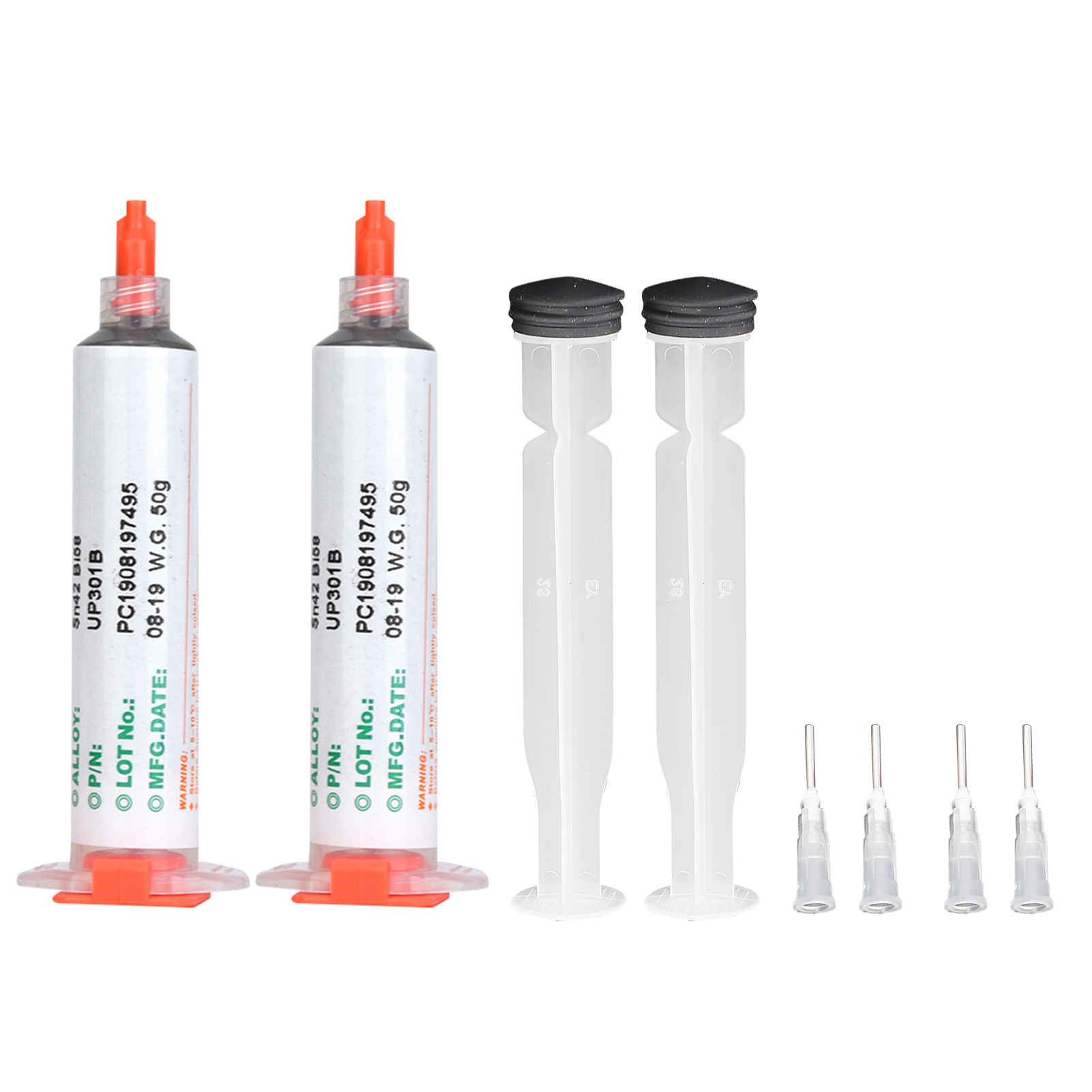 Sn42bi58 50g Lötzinnspritze – 2 Stück Für Die Reparatur Von Leiterplatten Und Smd-bauteilen