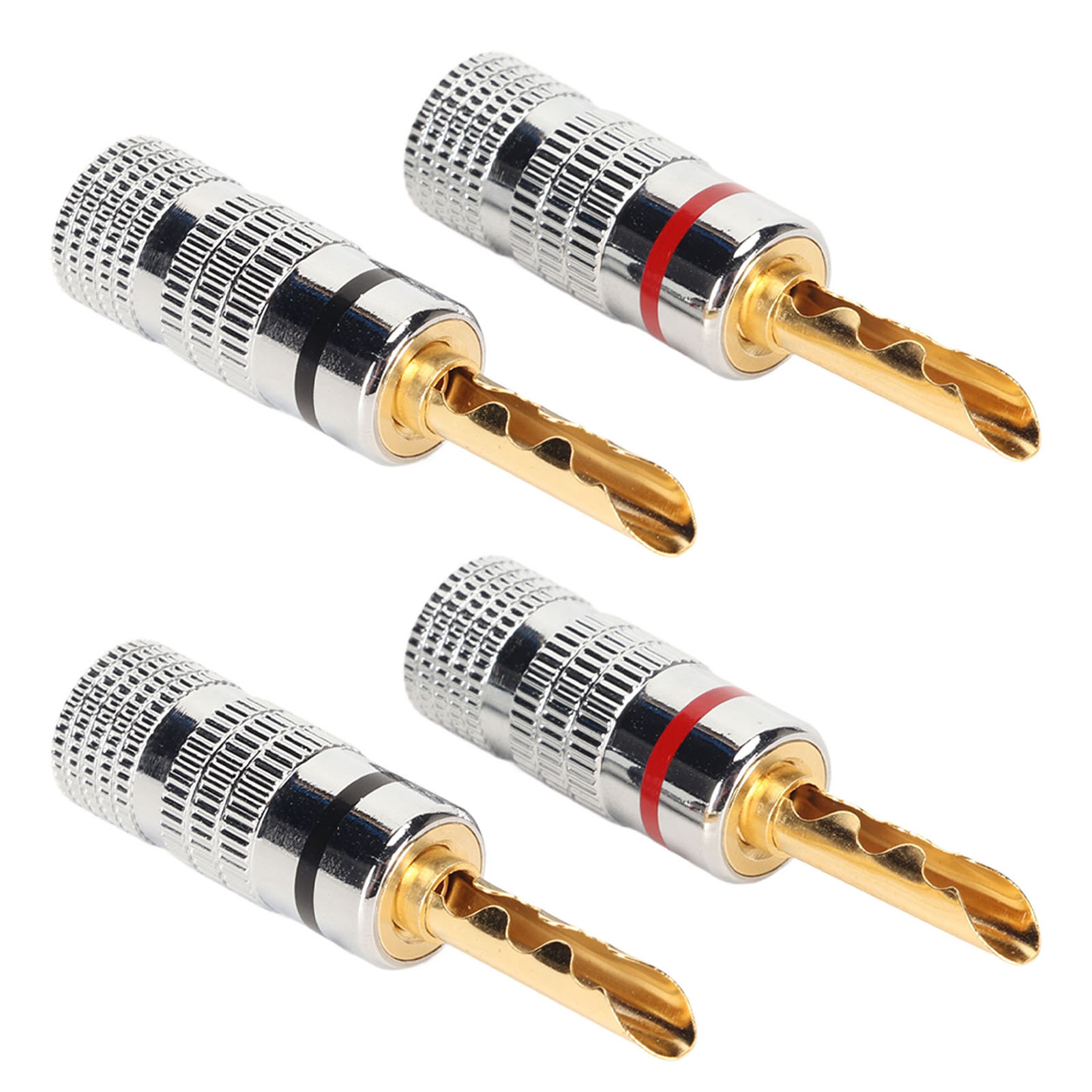 Vergoldete 4-mm-bananenstecker Aus Messing Für Lautsprecherkabel Und Audiosysteme