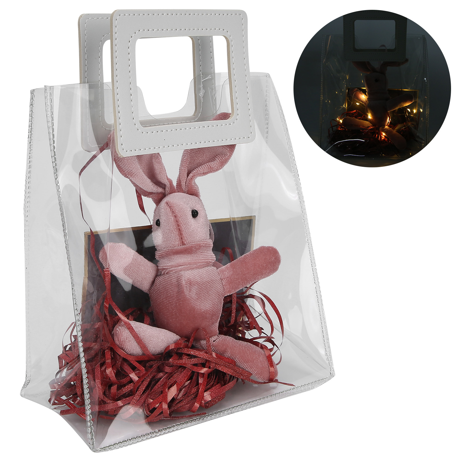 Trendige, Transparente Pvc-tasche Im Europäischen Stil – Originelle Geschenktasche, Durchsichtige Verpackung, Kunststoffaccessoire