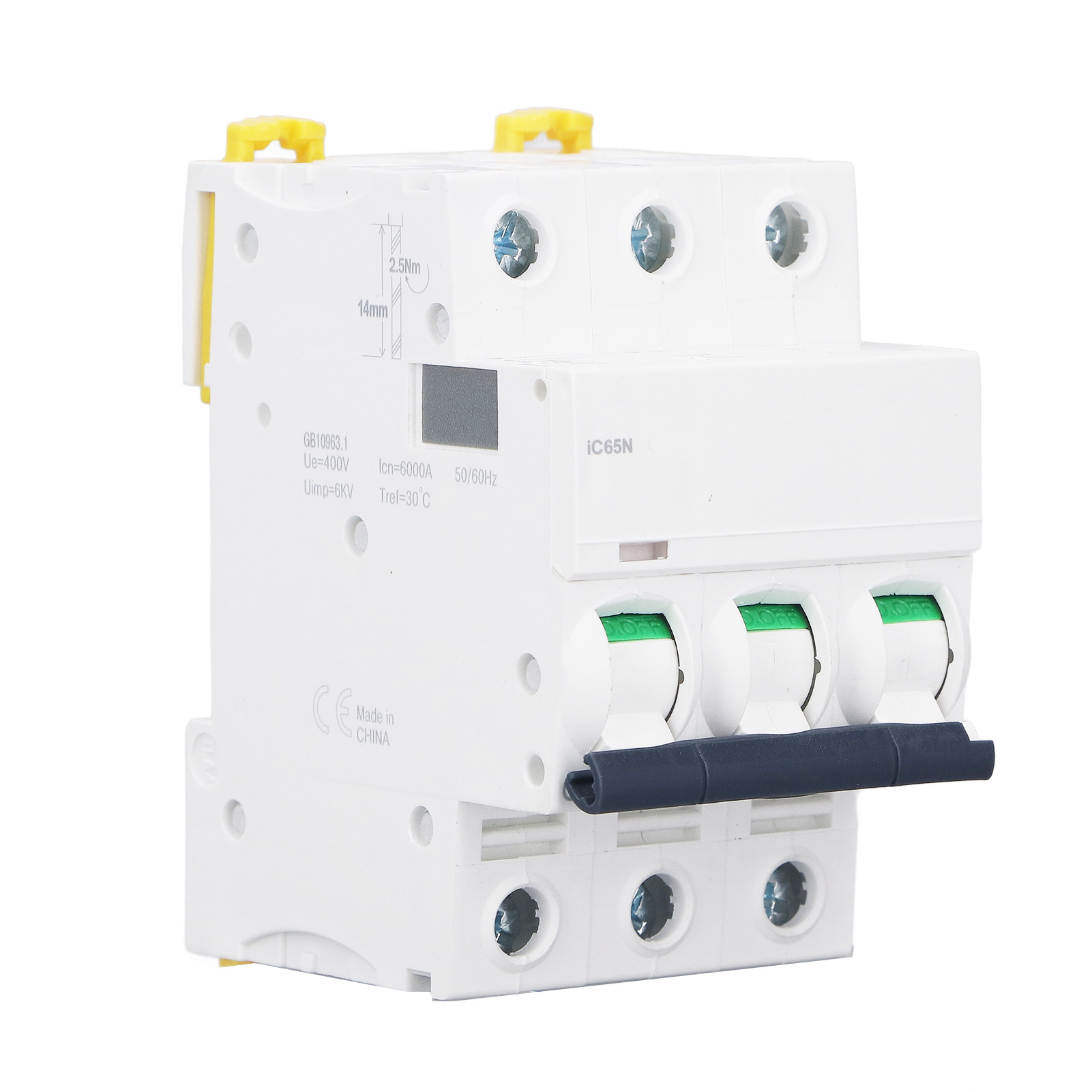 3-poliger 63-a-din-schienen-leistungsschalter, Ac400v-schutz, Einfache Installation Und Abnehmbar