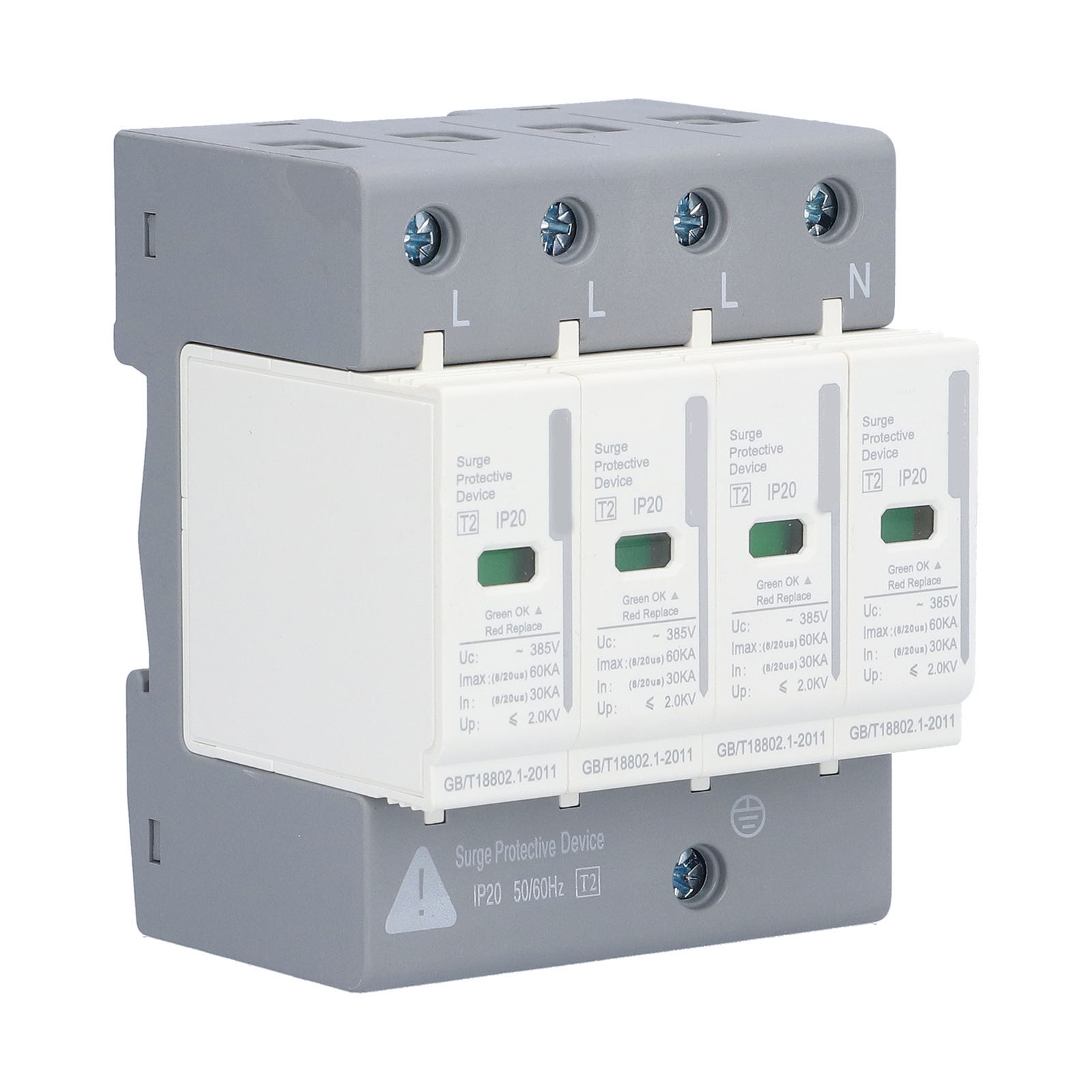 4p 60ka 220v/380v Überspannungsschutz - Blitzschutzgerät Für Elektrische Anlagen