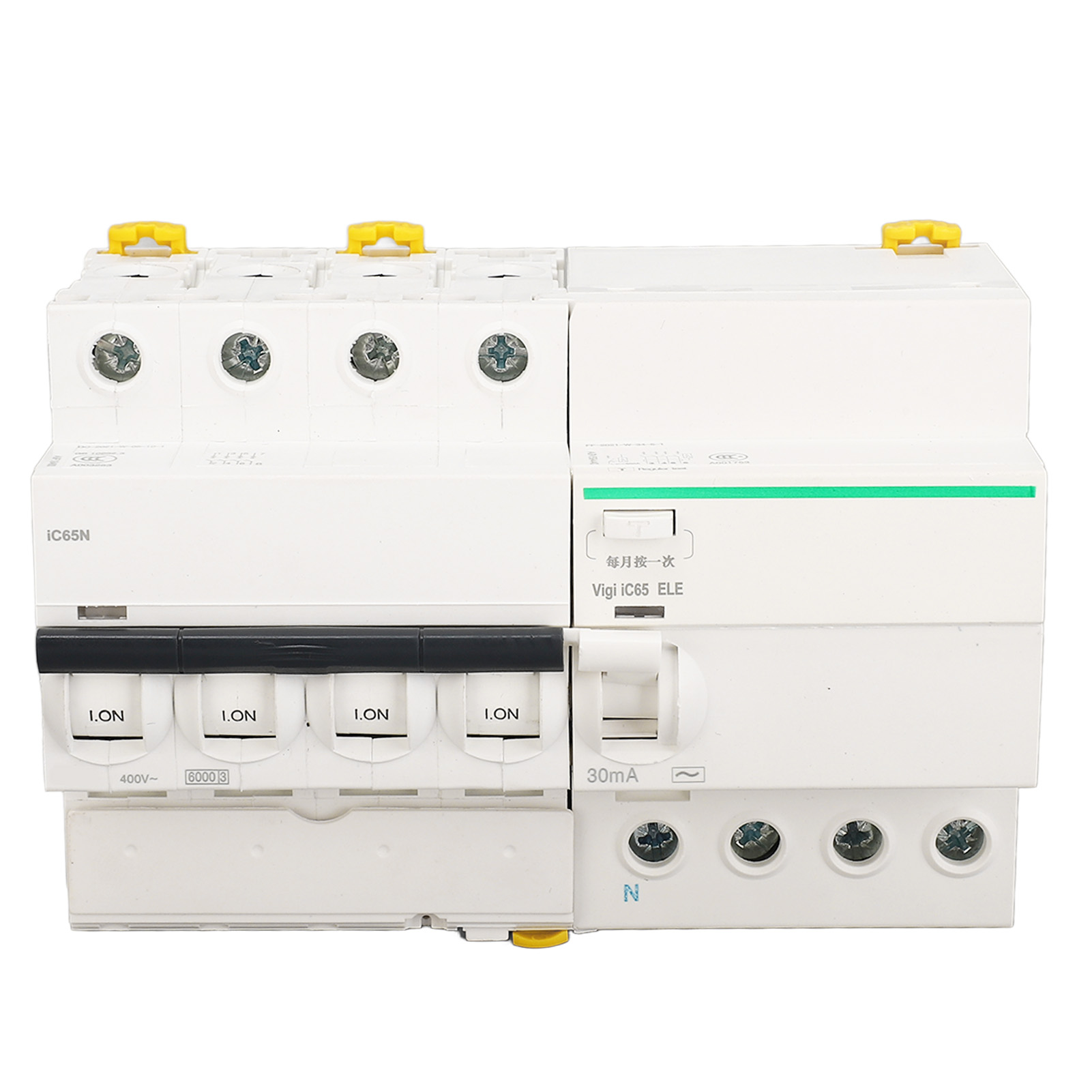 Fehlerstromschutzschalter 4p+n 40a 400v Ac, Flammhemmendes Pa66-gehäuse, Elektrischer Schutz Gegen Ableitströme