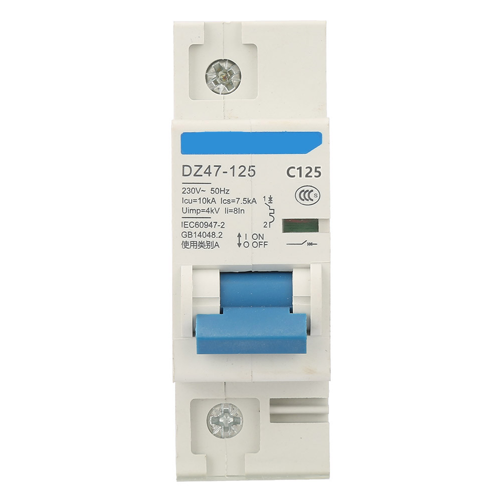 Dz47-125 1p 125a Modularer Leistungsschalter - Miniatur-230v-hochstrom-leistungsschalter (80a, 100a, 125a)