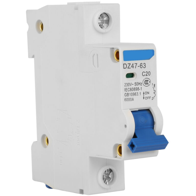 Miniatur-leistungsschalter 20a 230v Dz47-63 Für Elektrische Wohngebäude