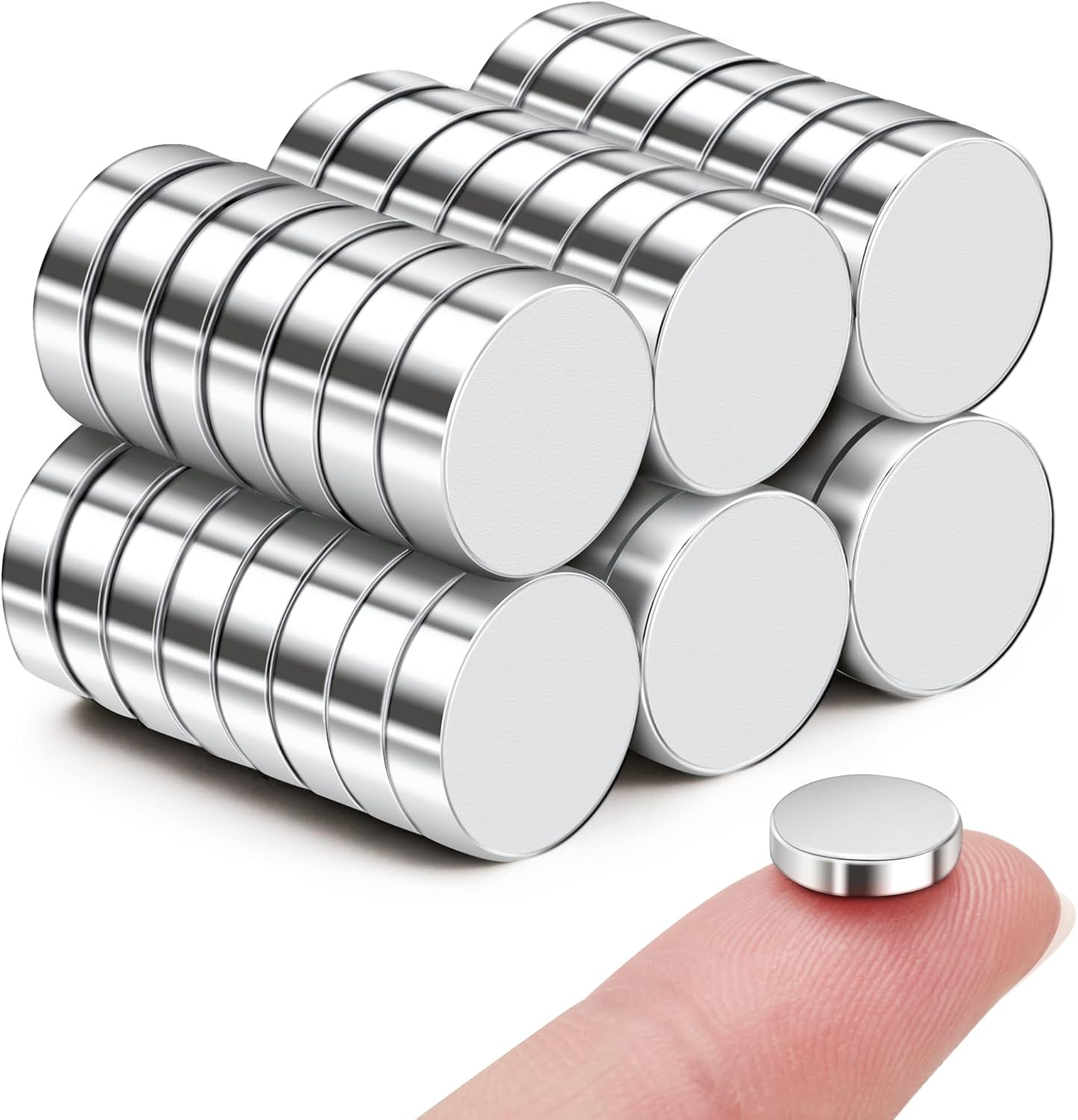 45 Kühlschrankmagnete, Kleine Runde Magnete 10 X 2,6 Mm, Hochwertige Und Vielseitige Neodym-büromagnete, Geeignet Für Kühlschränke, Whiteboards, Pinnwände, Büros Und Schulen (silber)