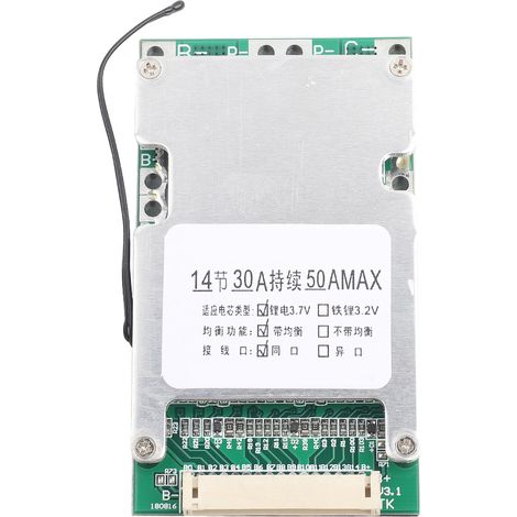 14s 50v 30a Bms-schutzplatine Für Lithiumbatterien Mit Ladeausgleich