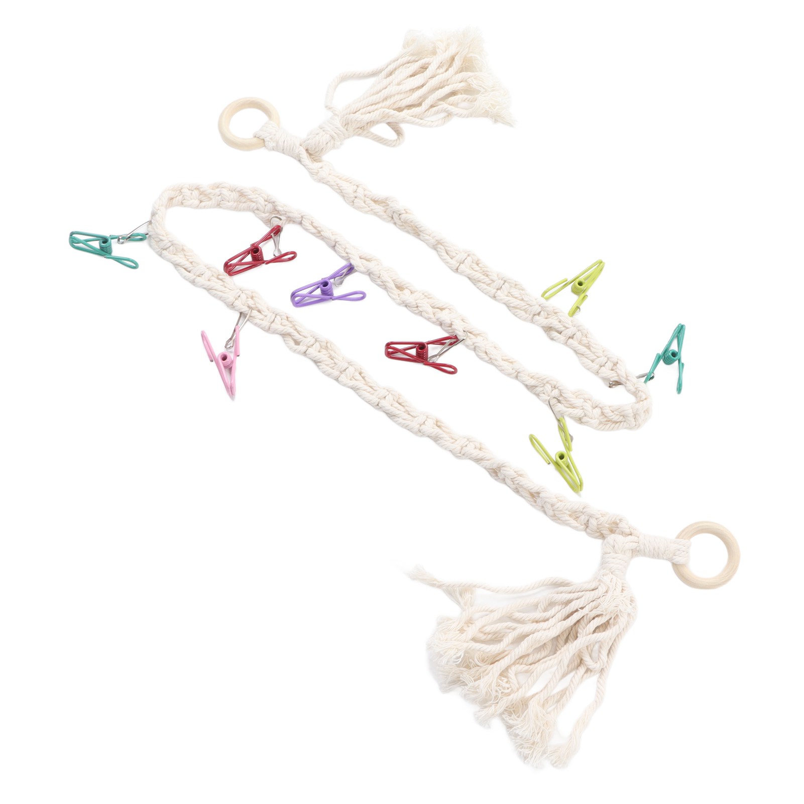 Wandkette Mit Clips Für Kuscheltiere, Dekorative Aufbewahrung Fürs Kinderzimmer, Platzsparend, Beige