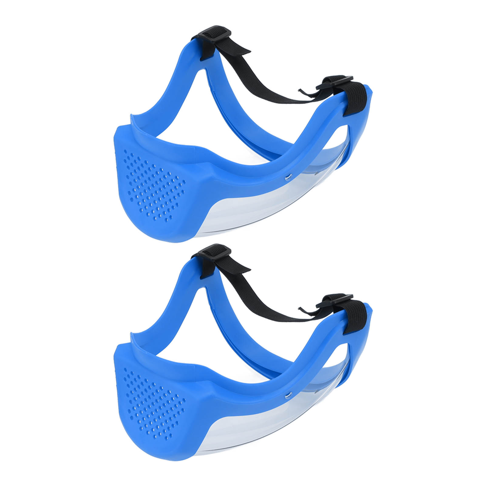 Wiederverwendbare Kinderschutzmaske Mit Baumwollfiltern, 2 Stück, Blau Und Weiß