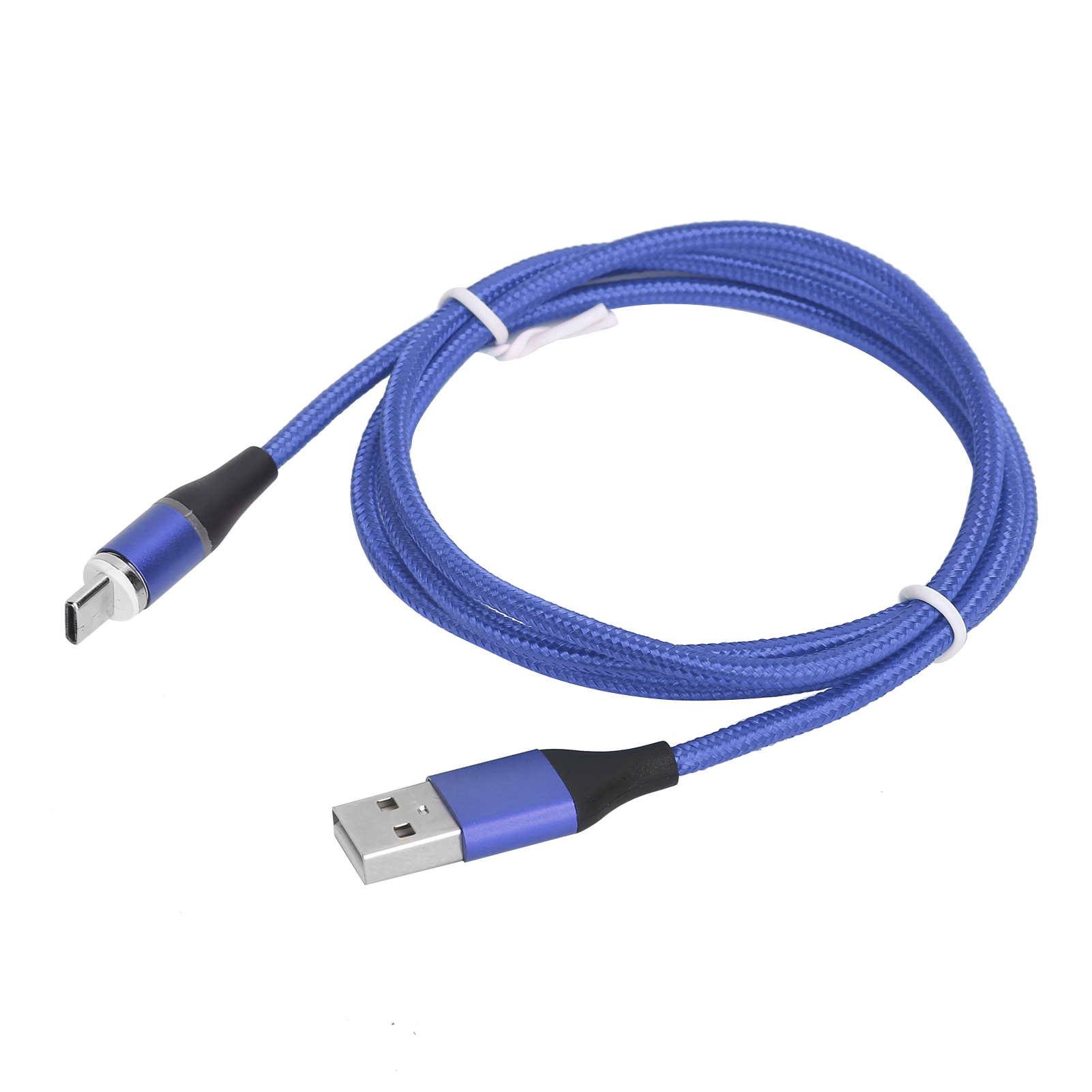5a 3-in-1 Magnetkabel Aus Geflochtenem Nylon Für Iphone Und Android (usb-c/micro-usb) – Schnellladefunktion – Blau