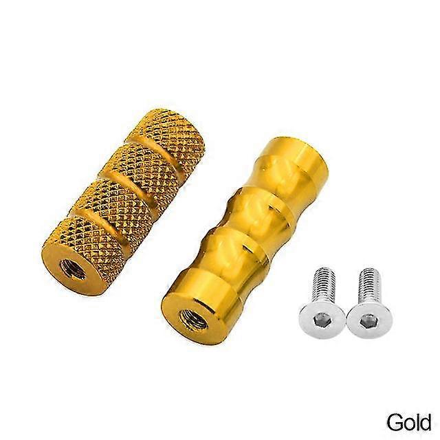 2 Stück Motorrad-cnc-universal-m6-schalthebel, Bremspedal, Fußrasten, Motorrad-fußrasten, Aluminium – Gold
