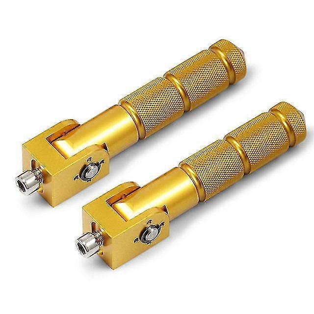 1 Paar Motorradpedale, Fußrasten, 8 Mm, Universell, Klappbar, Für Roller Und Motorräder – Gold