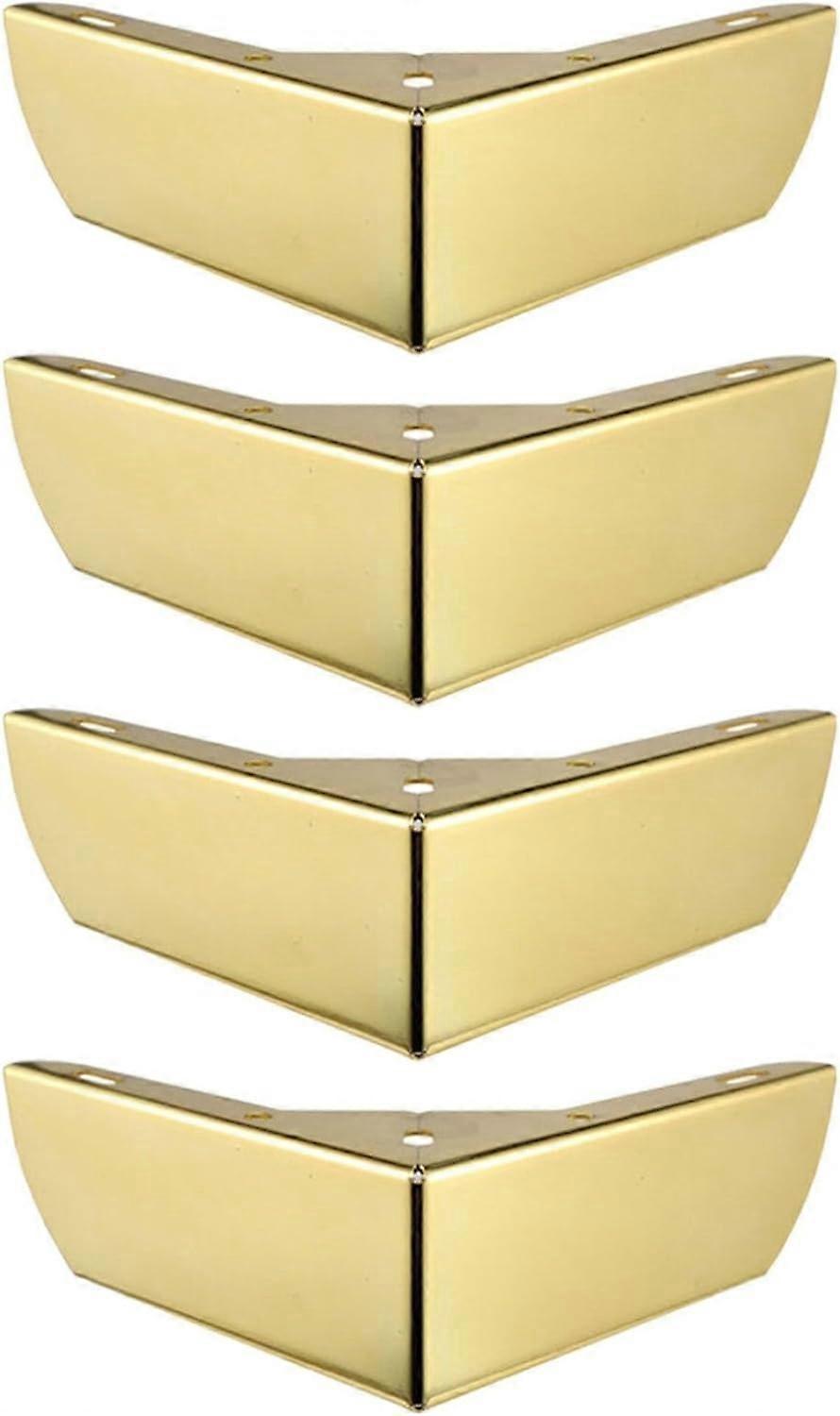Verstellbare Schrankbeine, 4 Stück, Hochbelastbare Möbelbeine Aus Metall, Dreieckig, Zum Selbstbau (gold) (farbe: Silber) – Schwarz