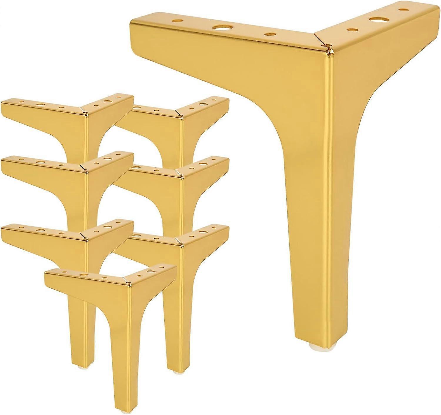 Verstellbare Schrankfüße, 8 Stück, 17 Cm (6,7 Zoll), Goldfarben, Metallmöbel, Dreieckige Möbelfüße, Diy-ersatz Für Schränke, Kommoden, Sofas, Couches – 17 Cm (6,7 Zoll) – Gold