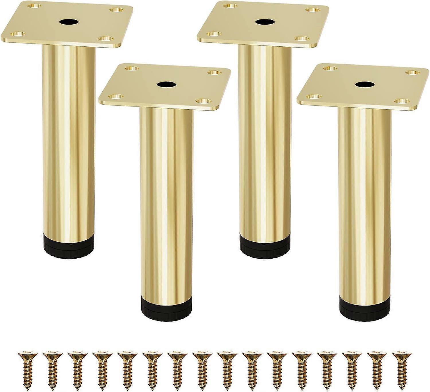 Verstellbare Möbelfüße, 10 Cm (4 Zoll), Moderne Metall-möbelfüße, Ersatzbeine Für Sofa, Couch, Stuhl, Hocker, Schrank Und Tisch, 4er-set, Gold