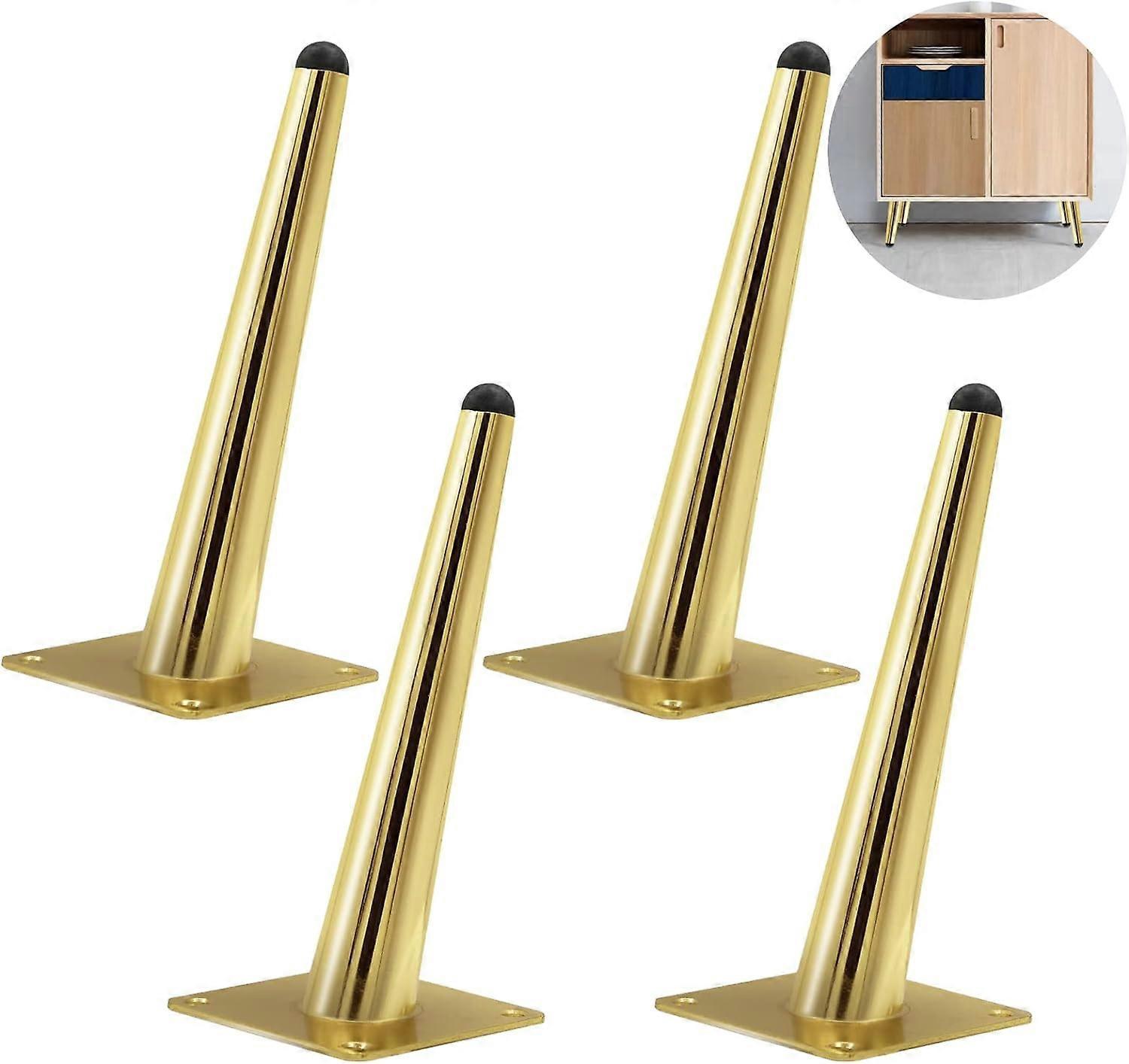 Verstellbare Schrankbeine, Goldene Möbelbeine, 20 Cm, 4er-set, Moderne, Schräge Tischbeine Im Mid-century-stil, Sofafüße Zum Selbermachen, Halterung Für Schränke, 15 Cm (6 Zoll), Gold