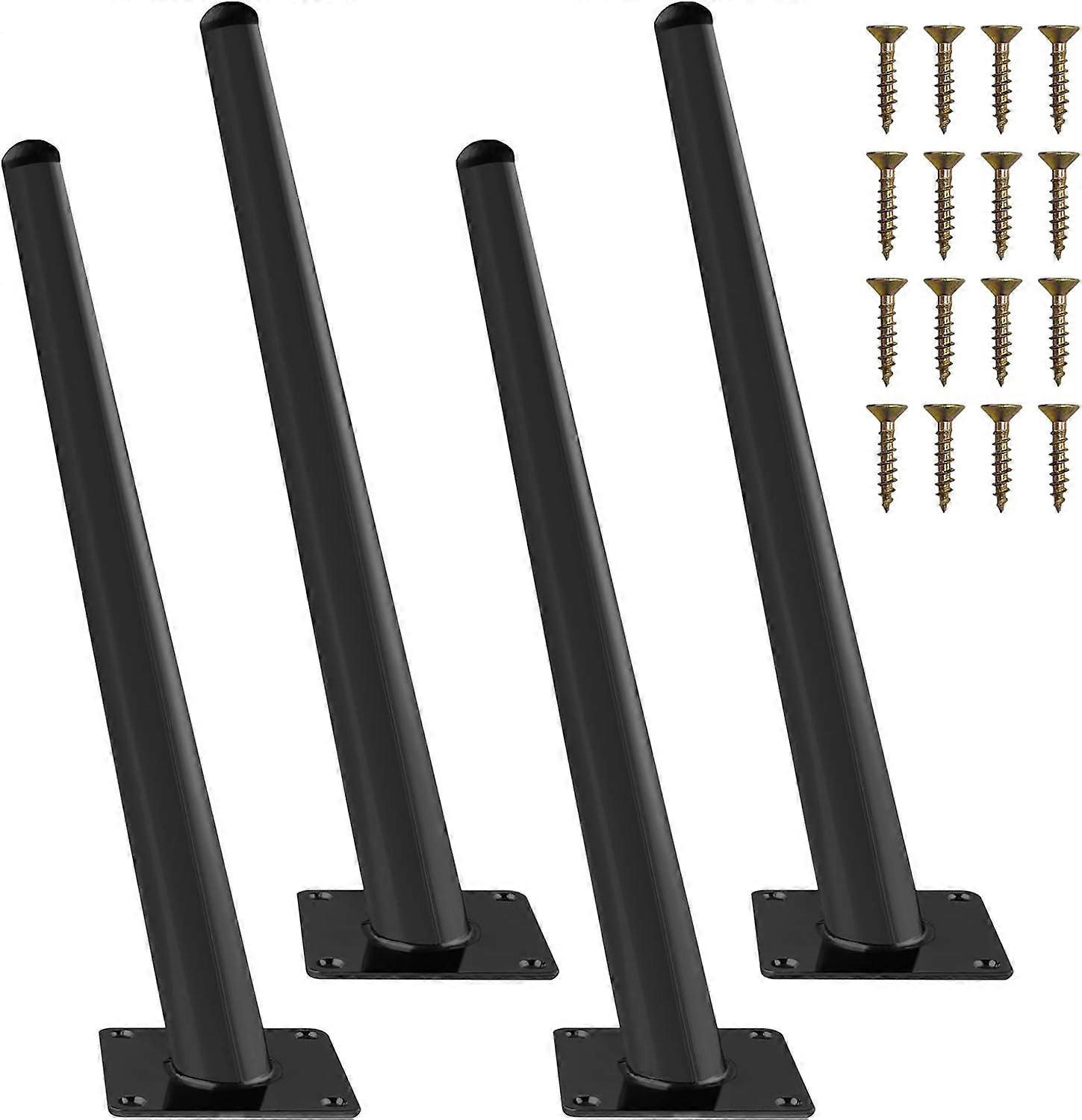 Verstellbare Möbelfüße Aus Goldfarbenem Metall, 30 Cm (12 Zoll), Schräge Füße Im Mid-century-stil, Ersatzfüße Für Schreibtisch, Bett, Schrank, Stuhl, Sofa, Hocker, Kommode – 30 Cm (12 Zoll) – Schwarz