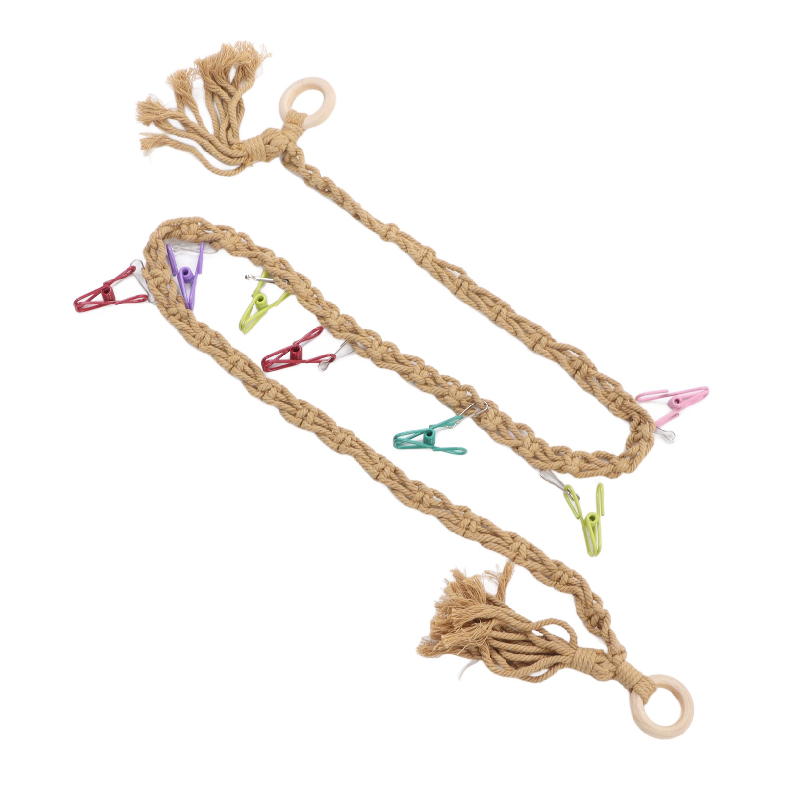 Wandaufbewahrungskette Für Kuscheltiere Mit Clips, Kinderzimmerdekoration, Platzsparend, Gelb