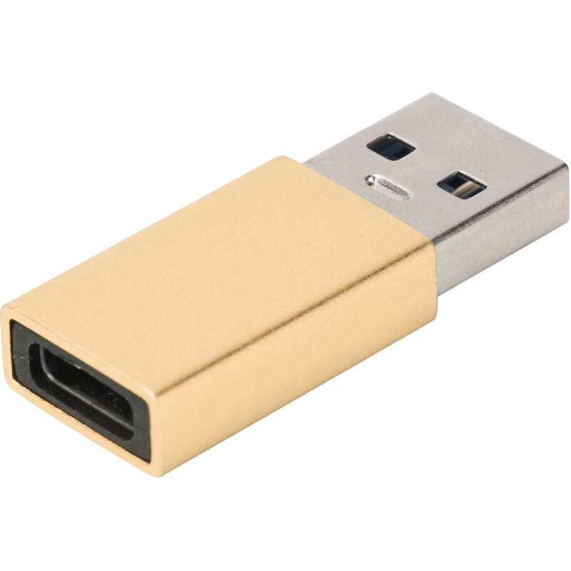 Usb-c-buchse Auf Usb 3.0-stecker-adapter, Schnellladefunktion, Laptop-kompatibel (gold)
