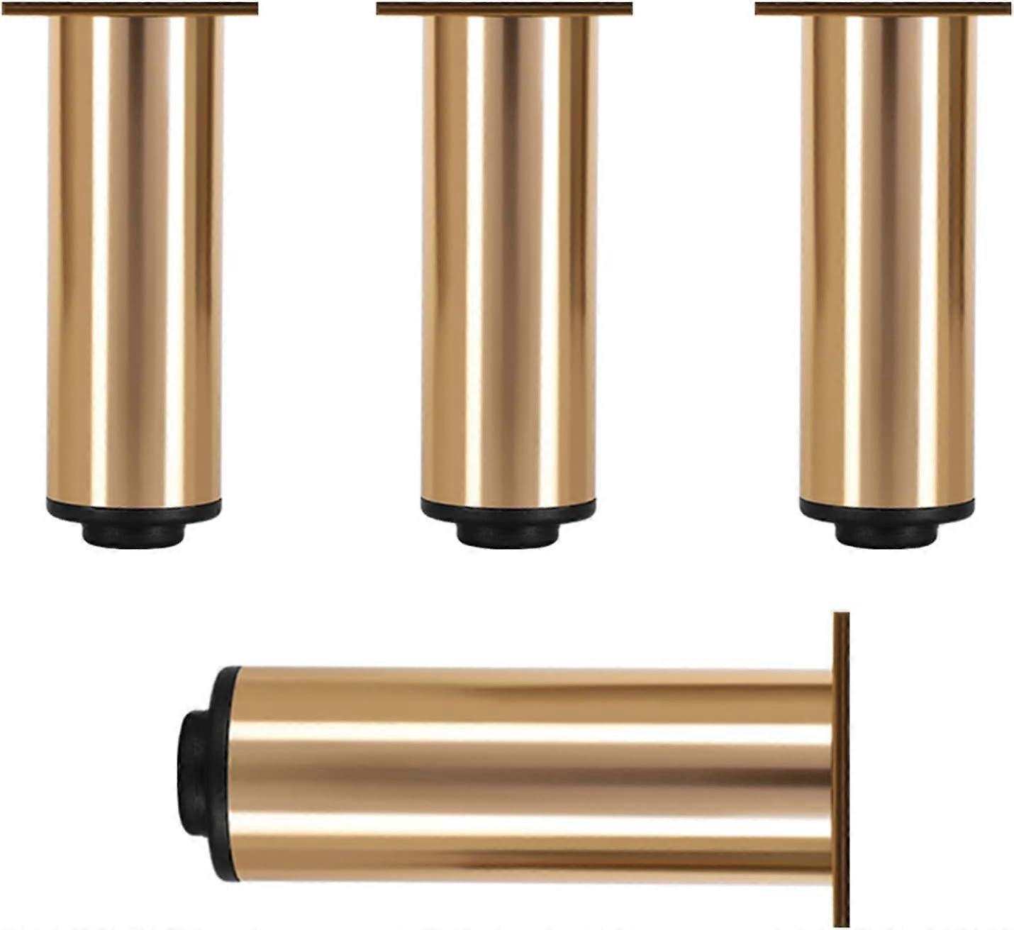 Set Mit 4 Metall-möbelfüßen Aus Aluminiumlegierung Für Schränke, Tische, Betten, Regale, Sofas, Küchenregale (silber – 8 Cm / 3,1 Zoll – Kupfer)