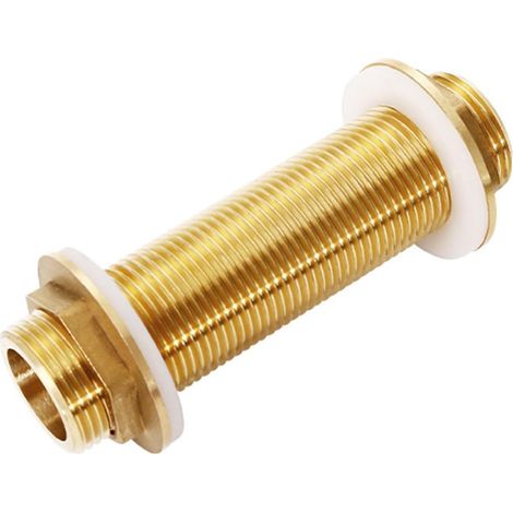 Messing-durchführungsverschraubung 105d0225 G3/4 Für Wassertanks – Vergoldetes Messing – Passend Für Öffnungen Von 21 Bis 26 Mm