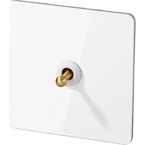 2-wege-wippschalter Mit 1-4 Positionen, Bedienfeld Aus Messing, Wandschalter (französischer Stecker).