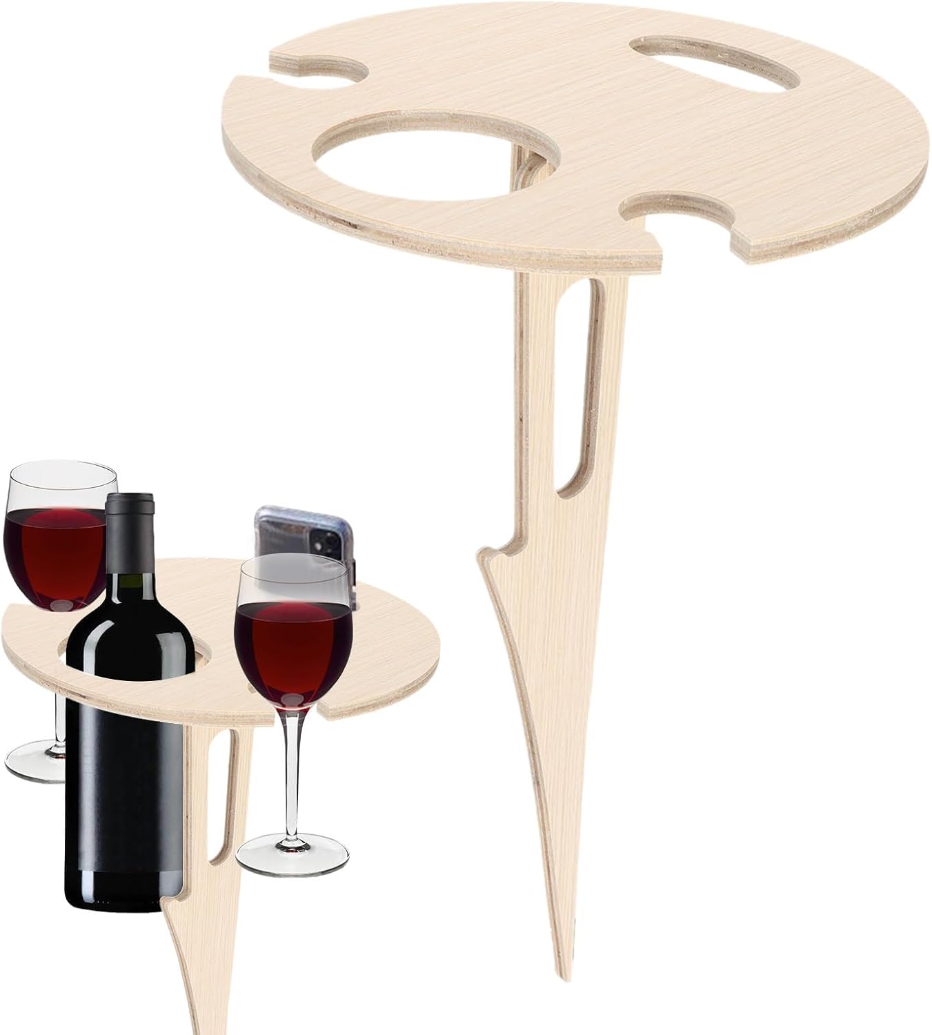 Picknicktisch, Weintisch Für Draußen, Tragbares Weinregal, Ideal Für Picknicks, Camping Und Grillabende Am Strand.