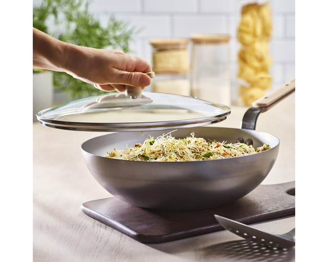 De Buyer Wok Bombé Minéral B 32 Cm Metall